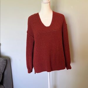 Maurices Small Rust V-Neck Women's Sweater